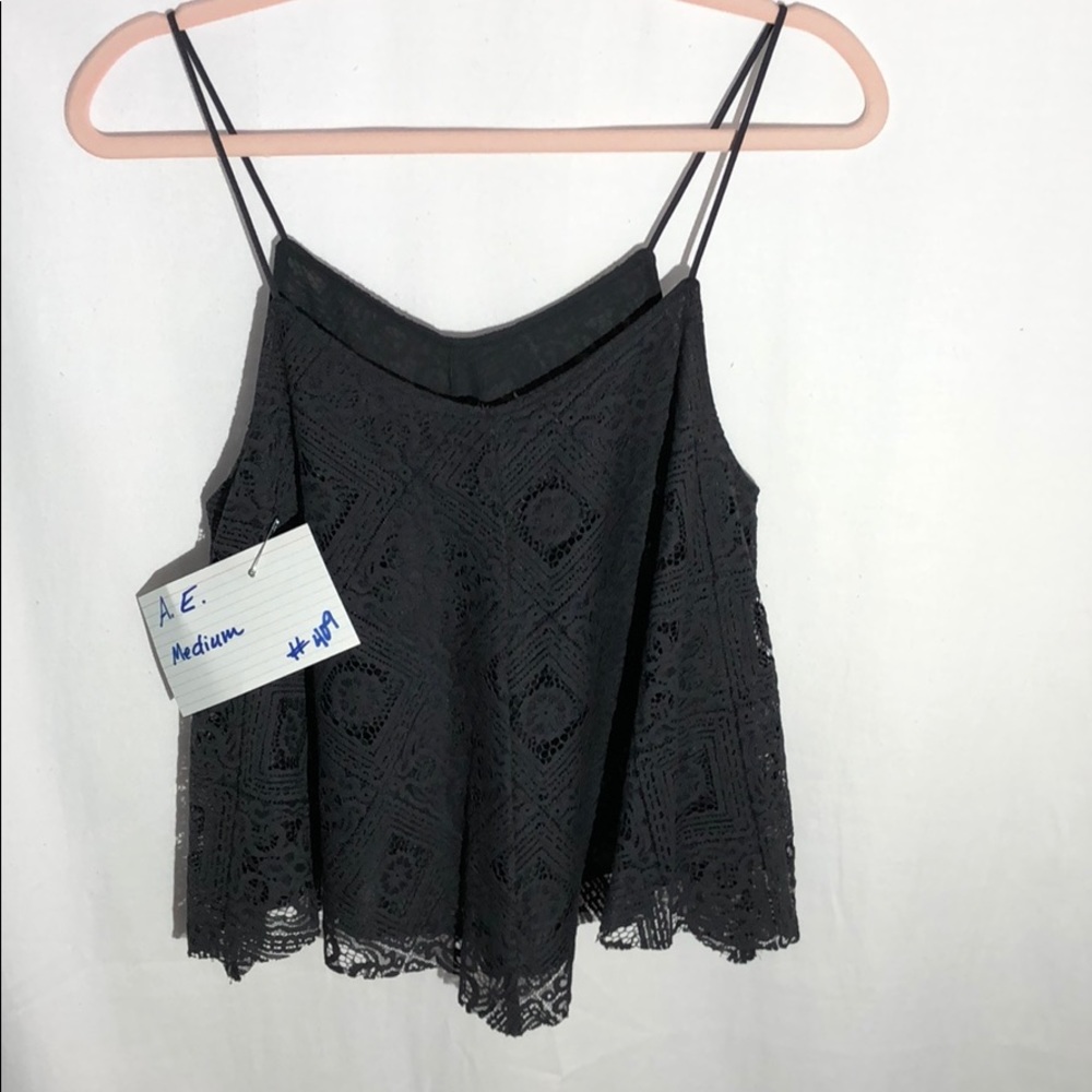 American Eagle gray lace cami medium